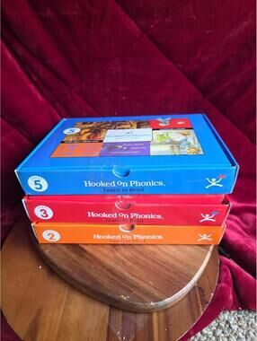 HOOKED ON PHONICS SET Levels 2 3 & 5 Learn To Read Books USED Pre-K KG